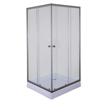 Душова кабіна з низьким піддоном Mixxus Cubic SCT01-90x90x195-TR Графіт прозоре скло 4мм (MI6905) MI6905 фото