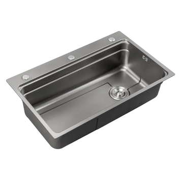 Мийка з нержавіючої сталі Mixxus MS6846-Set-01 Micro Decor Graphite (3.0/0.8) комплект (графіт) (MI8388) MI8388 фото