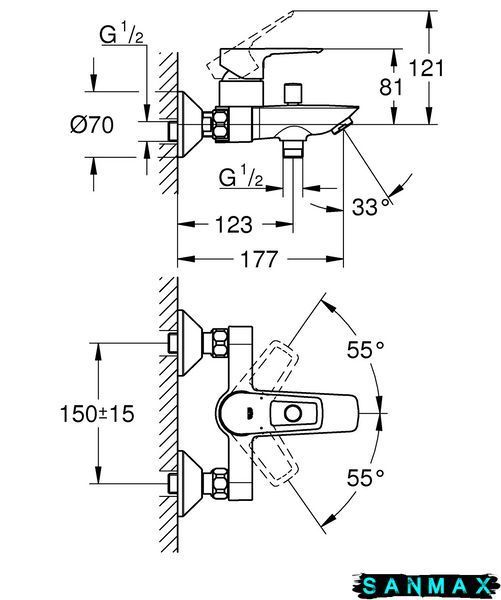 Набір змішувачів для ванни 3в1 Grohe BauLoop (UA123215M1) UA123215M1 фото