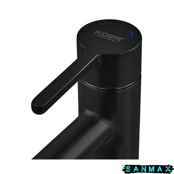 Змішувач для умивальника високий Koer KB-11029-05 Чорний (KR5488) KR5488 фото