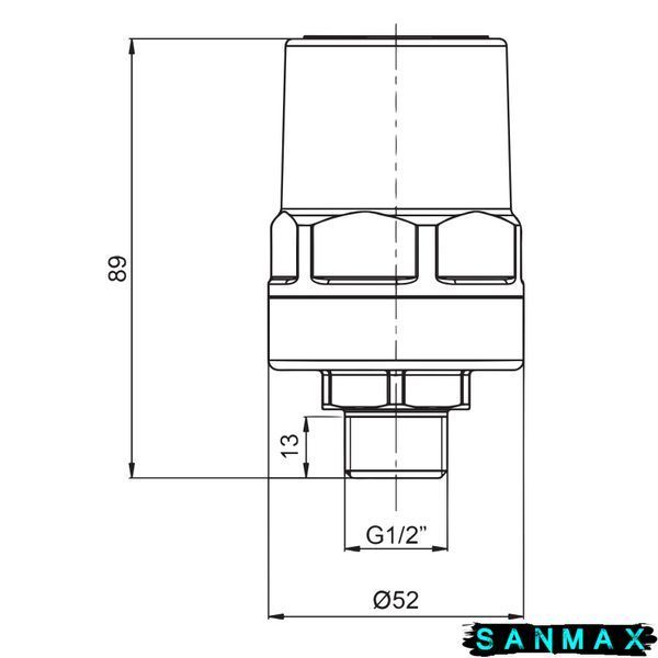 Амортизатор гідроударів Roho R1250-050 - 1/2" Н, PN50 (RO0142) RO0142 фото
