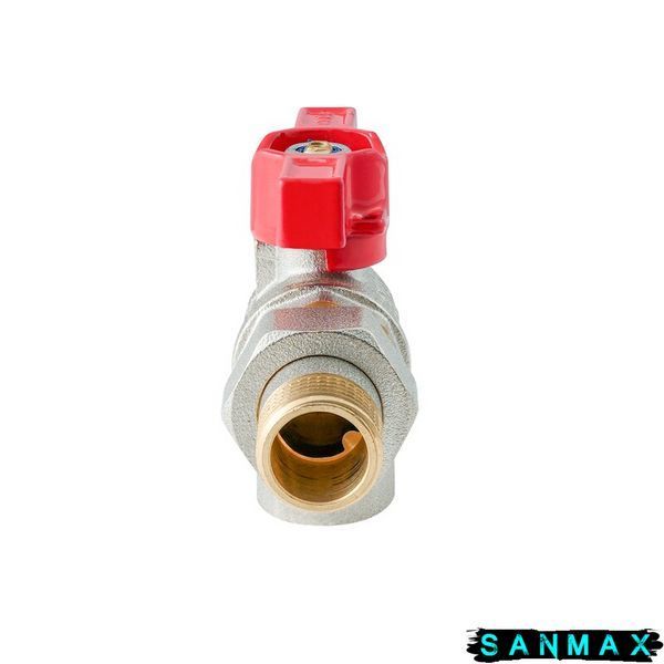 Кран з американкою кутовий Koer Extreme KE.228-15 - 1/2" ручка "метелик" червона (KR5763) KR5763 фото