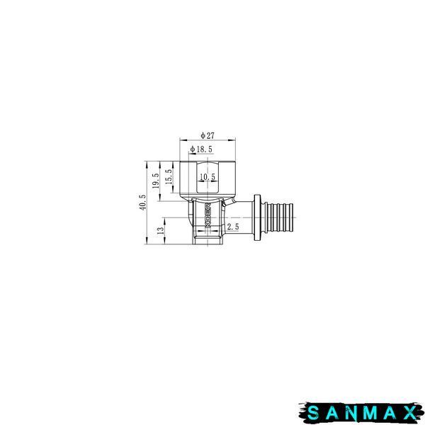 Кутник перехідний настінний з ВР Koer KA.LW06F-16 - 16(2.2mm) x 1/2"F (KR4880) KR4880 фото