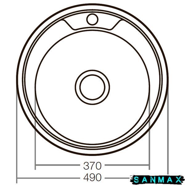 Мийка кухонна Zerix Z490-06-170E (Satin) (ZX2618) ZX2618 фото