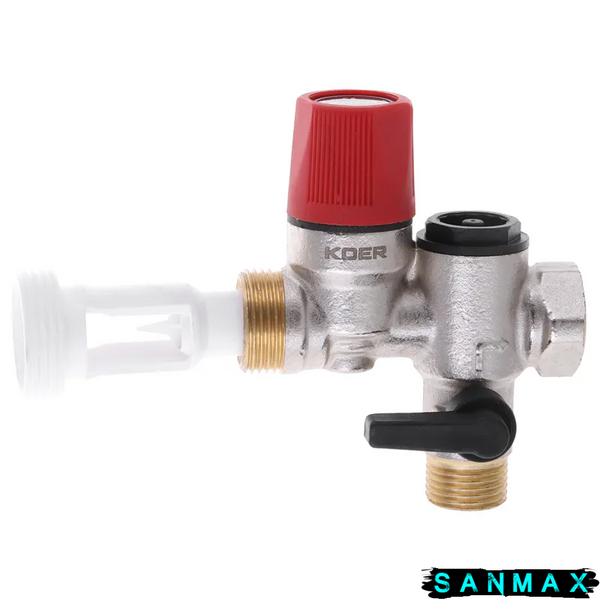 Група безпеки бойлера Koer 1/2" KR.106 - 7бар (без сифону) (KR2914) KR2914 фото
