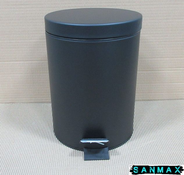 Відро для сміття кругле Zerix Solo-TC0105 Чорний 5 л колір чорний (ZX5898) ZX5898 фото
