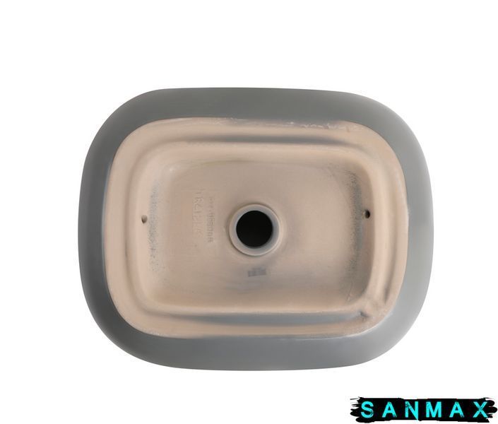 Умивальник накладний керамічний Mixxus Premium Diverse-0115 Gray 490x395x135mm Сірий (MP6650) MP6650 фото