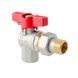 Кран з американкою кутовий Koer Extreme KE.228-15 - 1/2" ручка "метелик" червона (KR5763) KR5763 фото 3