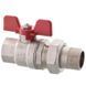 Кран з американкою Roho 1" ВЗ прямий, червоний метелик R105-100 (RO0088) (8/32) RO0088 фото 1